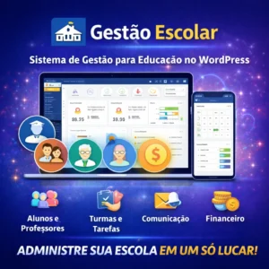 Gestão Escolar – Sistema de Gestão de Educação e Aprendizagem para WordPress