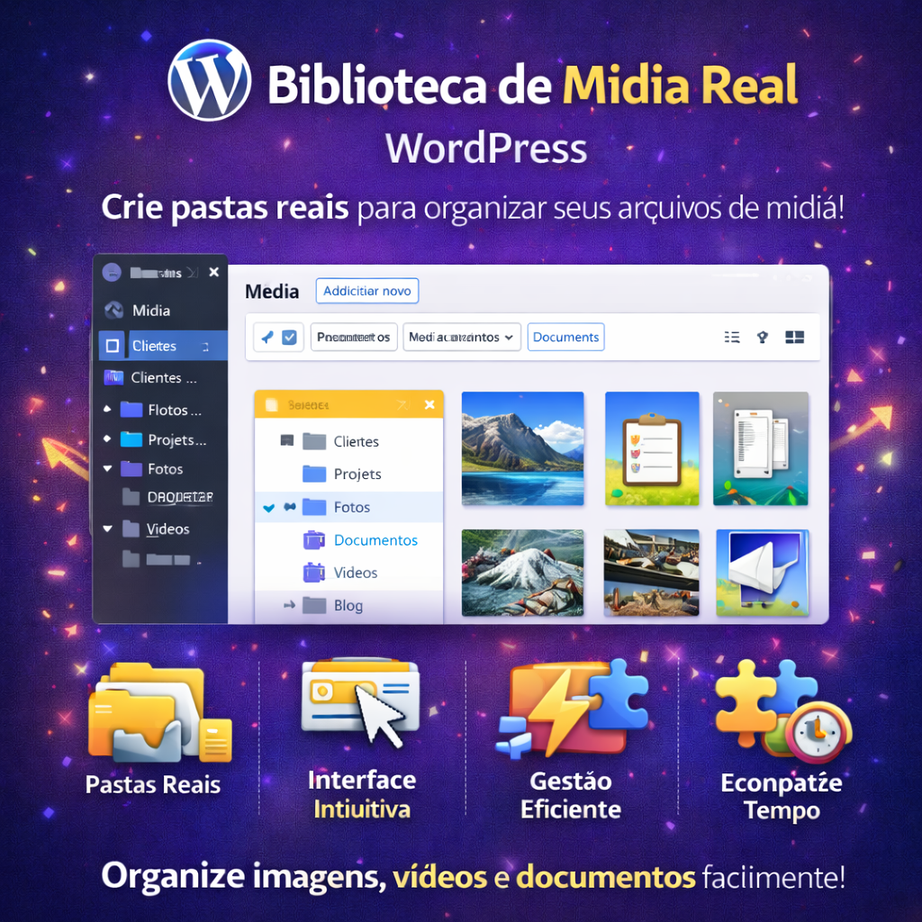 Biblioteca de mídia real WordPress