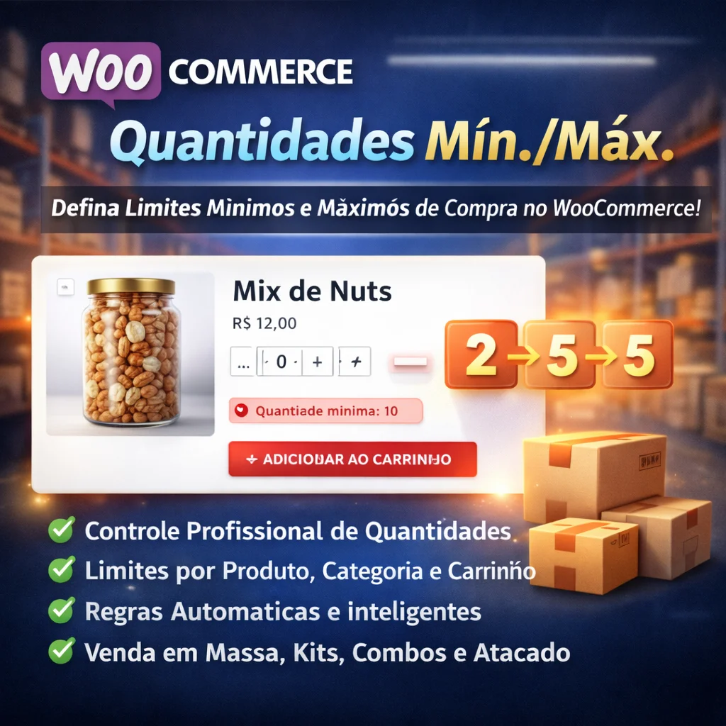 WooCommerce Quantidades mín./máx.